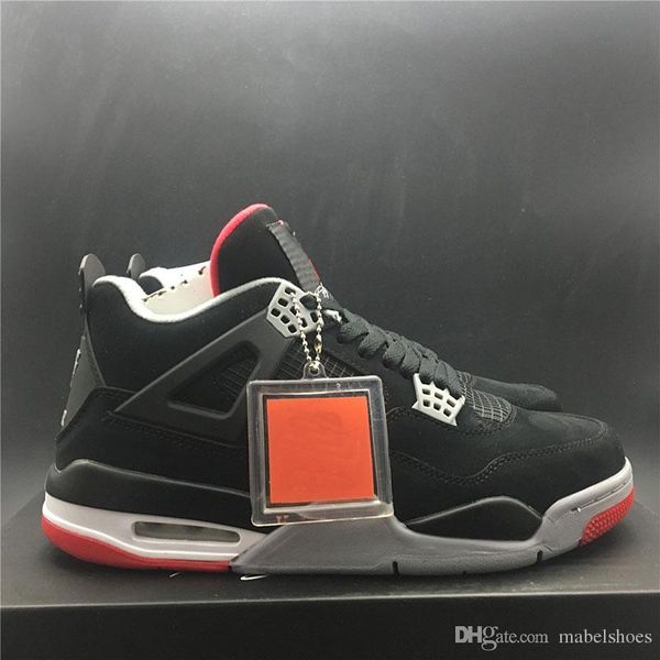 

Air Bred Basketball Shoes 4s Chicago Black Red New Released Brand Designer Mens Athletic Trainer Sports Sneakers Size 40-47