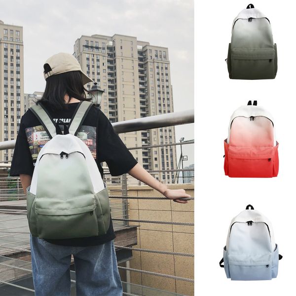 

kkmhan brand fashion women large capacity discoloration student backpack travel couple bag dropshipping rucksack mochilas