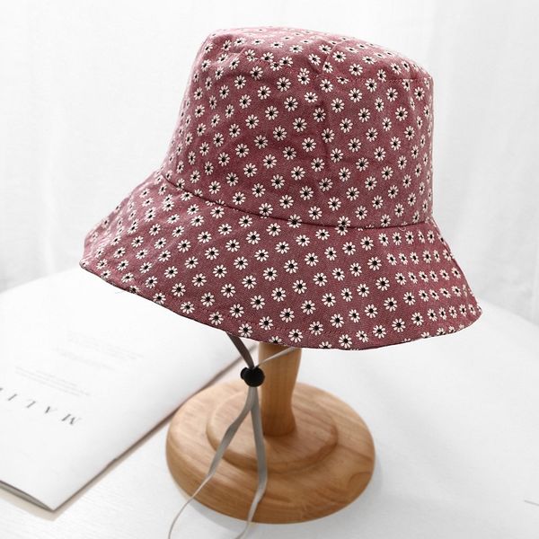 

2019 cotton little flowers bucket hat fisherman hat outdoor travel sun cap hats for women 20, Blue;gray