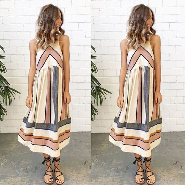 

Women Lady Summer Dress Clothing Sleeveless Casual Party Dress New Arrive Sundress Women Clothes Size S-XL