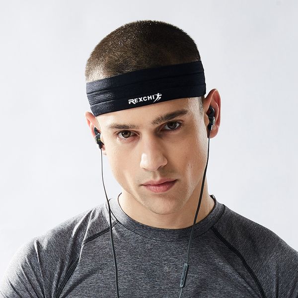 

unsweatband elastic sweatband sports gym headband anti-slip breathable basketball fitness yoga volleyball cycling hair band, Yellow;black