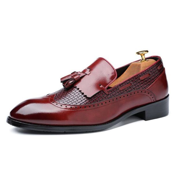 

Fashion Classic Men Business Shoes Genuine Leather Casual Shoes Men Oxfords Leather Shoes Tassel Male Black Classic Footwear