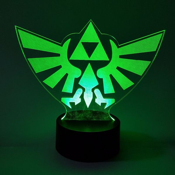 

3d night light figure breath of the wild link xmas color change visual illusion led 3d novelty light nightlight action figure