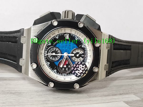 N8 Factory Luxury Best Selling Quality Mens Watch 44mm 26078RO Cinturini in pelle nera Cronografo al quarzo VK Orologio da uomo da lavoro