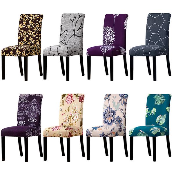 

grey and black chair covers elastic stretch seat cover slipcovers housse de chaise for banquet l dining room office chair