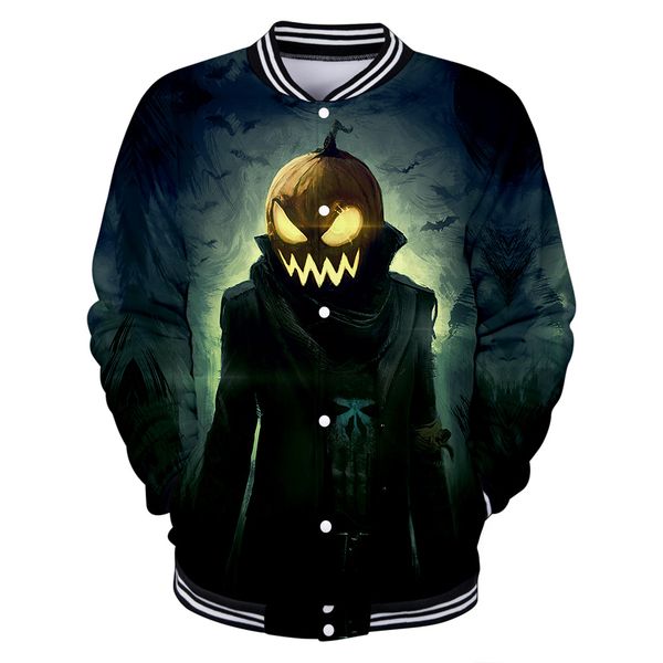 

day all hallows' day hallowmas role-playing comfortable baseball jacket fashion long-sleeved jacket casual, Black;brown