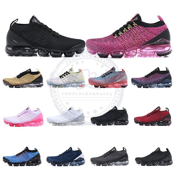 

new air 2.0 fly 3.0 knit running shoes bred cny blue fury south beach all black triple white men designer sports sneakers size 36-46 trainer, White;red