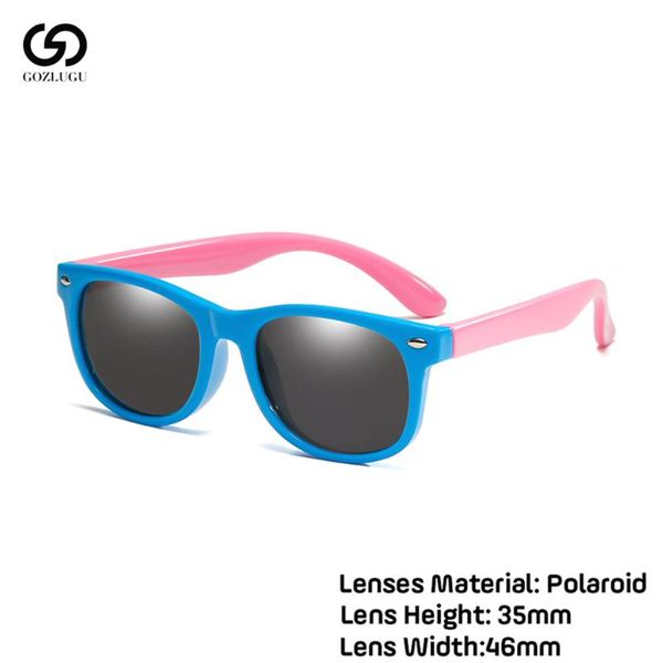 

gozlugu colorful flexible kids sunglasses polarized eyewears children lens baby safety coating mirror shades, White;black