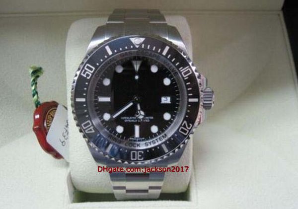 

wristwatches 116660 brand new mens ss black sea dweller ceramic w stickers, Slivery;brown