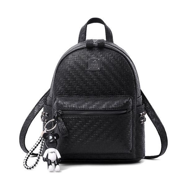

luxury leather women small backpack designer weave backpack back bag pu pad youth satchel batohy unique
