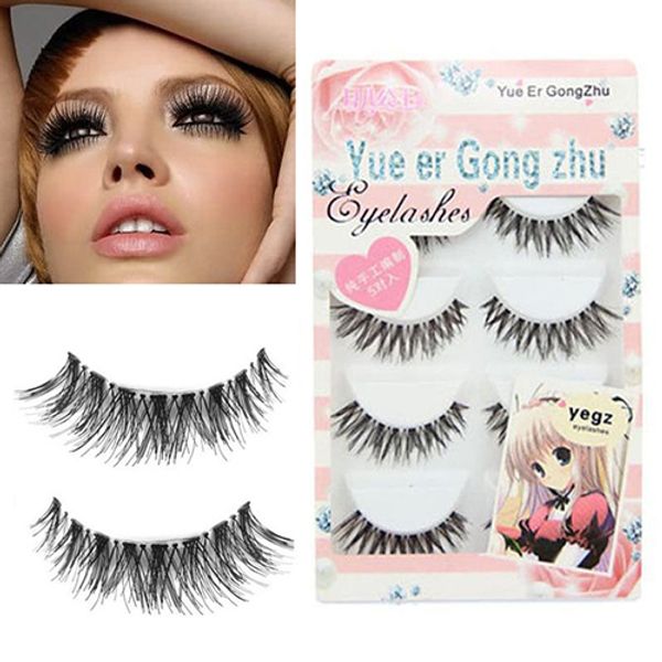 

5 pairs crisscross false eyelashes black natural eye lashes makeup tool