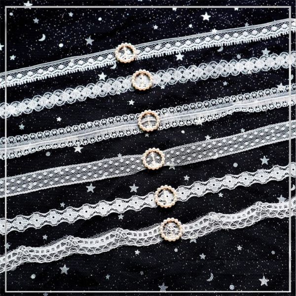 

womens pearl choker necklace heart love necklace lace velvet short clavicle necklaces fashion jewelry girl cute jewelry, Golden;silver