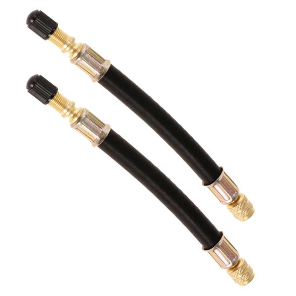 

2pcs automatic vehicle tire wheel valve extension adapter with dustproof cover