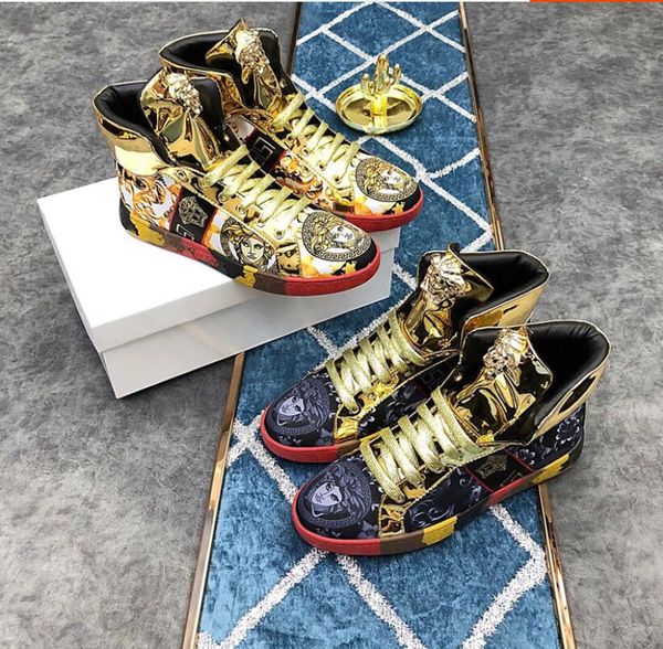 

Новые модные бобовые туфли, золотая нить с вышивкой, модная мужская повседневная