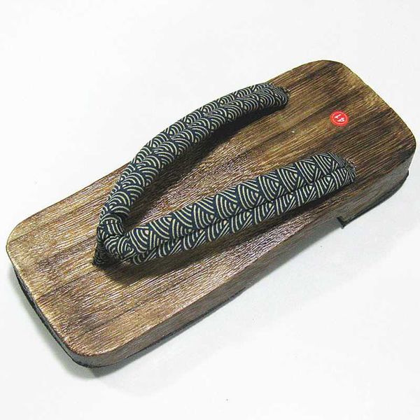 

new summer fashion male platform shoes print wood men geta sandals men china geta classial wooden slippers mens flip flops, Black