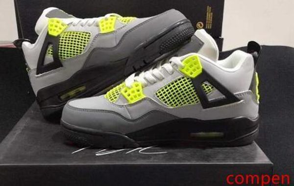 

2019 new 4s le neon mens basketball shoes 4s cool grey mens designer sneakers trainers ct5342-007 size us 7-13
