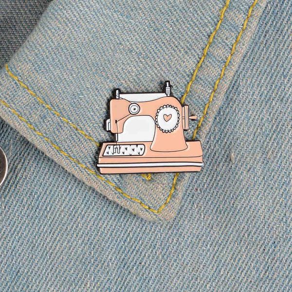 

sewing machine pins brooches for women light orange cartoon enamel pins mom's love lapel pin badge clothes backpack jewelry collector g, Gray