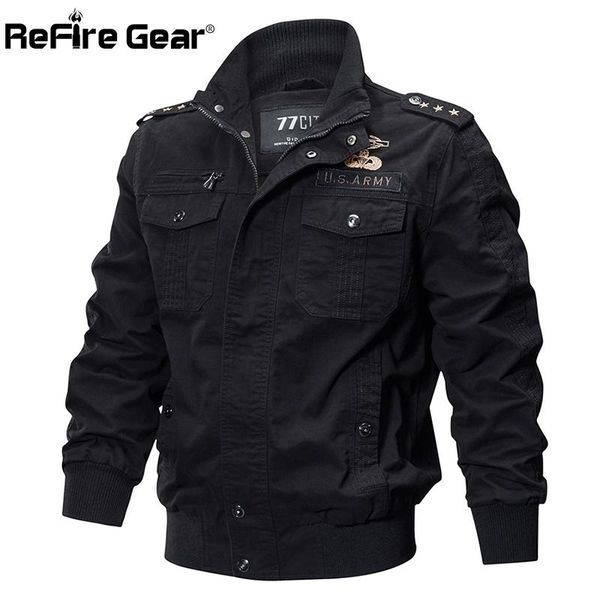 

refire передач военный летчик куртки мужчины зима осень bomber пальто хлопка tactical army куртка мужской повседневный куртка ввс полет осен, Black;brown