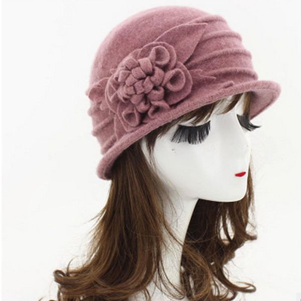 

2019 vintage wool pearl beret cap women french hat autumn winter warm beading baret caps boina elegant ladies solid painter hats, Blue;gray