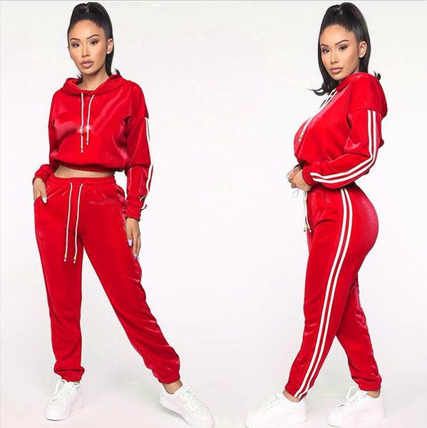 

2020 new arrivals designer brand ladies hoodies pants tracksuit fashion sweatshirts two-piece sets women coat jumper trousers suits, White