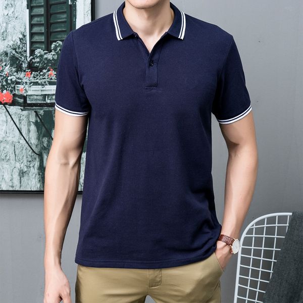 

mens polos t shirt fashion embroidery short sleeves turndown collar tee casual polo shirts sefw, White;black
