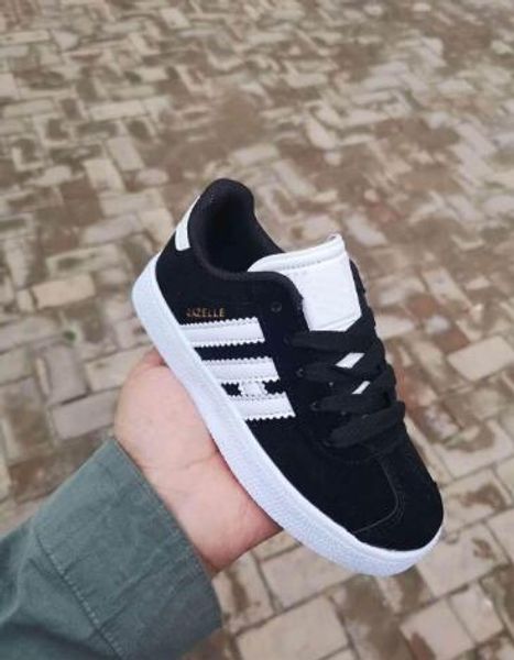 

new fashion kids gazelles boys girls shoe for baby parent child children samba trainers sneaker outdoor designer children's shoes, Black