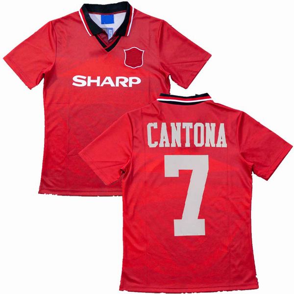 

retro 1994 1995 1996 classic soccer jerseys manchester 94/96 cantona home away retro football united shirt s-2xl, Black;yellow
