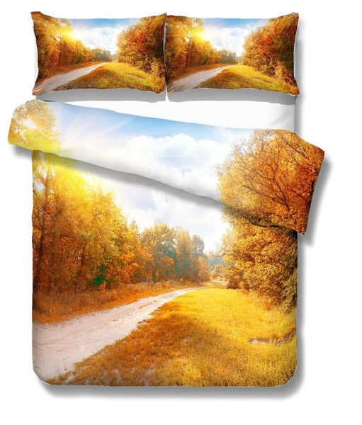 

3d print bedding set autumn landscape, autumn leaves, friends' gifts/presents duvet cover set home textiles