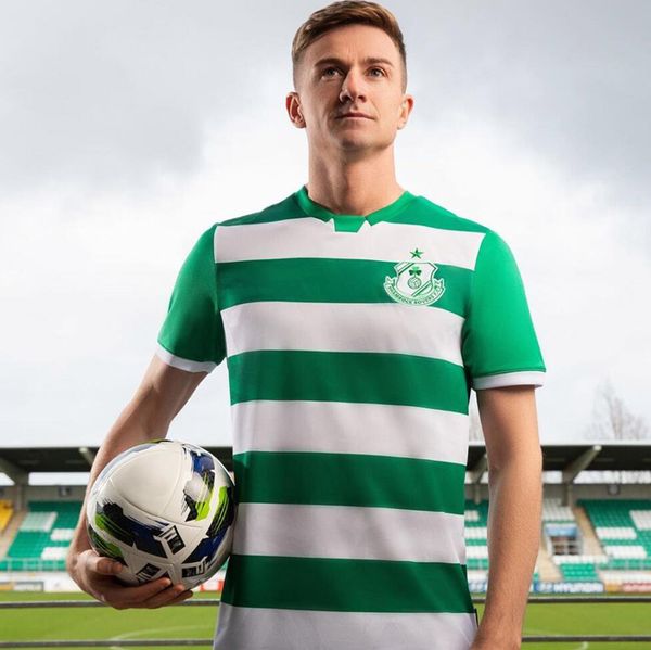 

new 2020 shamrock rovers soccer jerseys home shirt 20/21 shamrock rovers fc burke byrne greene men football shirt fans, Black