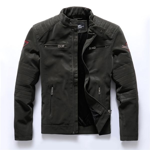 

зимние мужские куртки бомбардировщика повседневных военные мужского outwear руно толстой теплая ветровка куртка mens pu leather baseball пал, Black;brown