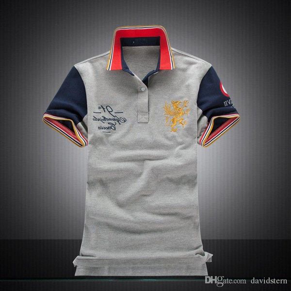

высокое качество poloshirt мужчины с коротким рукавом футболки поло 100% хлопок вышивка мужские роскошные дизайнерские лоскутные футболки по, White;black