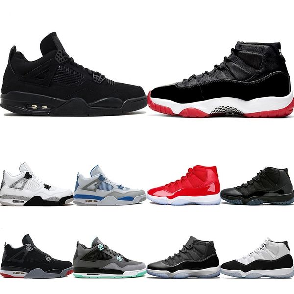 

2019 bred 11 mens traners 4 basketball shoes for women men black cat gamma blue concord 45 sports jordan sneakers