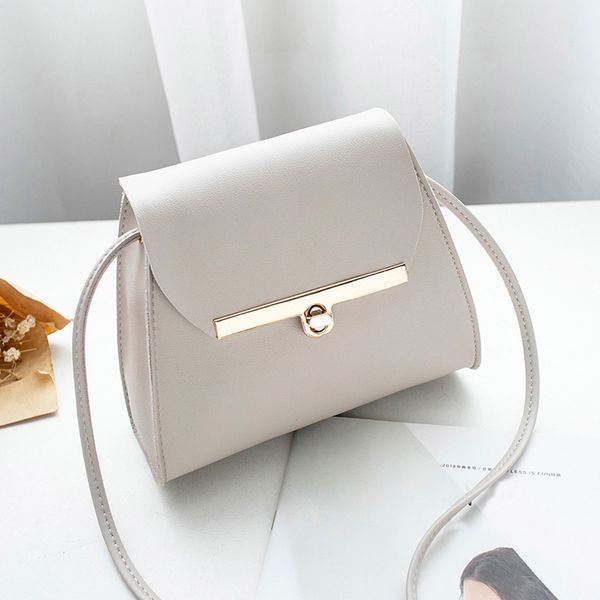 

women fashion pure color leather messenger shoulder bag chest bag