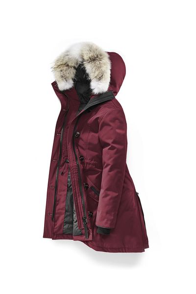 

классический стиль 2019-2020 канада женщина rossclair parka высокого качества long hooded wolf fur fashion теплый пуховик открытое теплое па, Black