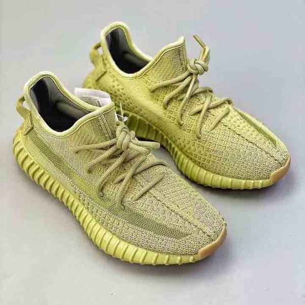 

sulfur abez reflective kanye west mens womens green true form butter white beluga running shoes us 12 with box