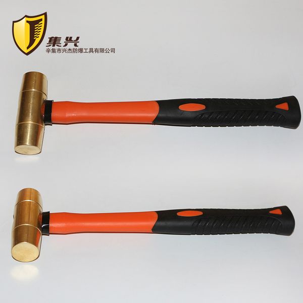 

0.91kg/2 lb,explosion-proof brass round drum hamm,explosion-proof brass cylindrical hammer with rubber handle,safety tools