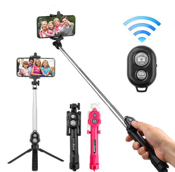 

roreta 3 in 1 wireless bluetooth selfie stick foldable mini tripod expandable monopod with remote control for iphone ios android