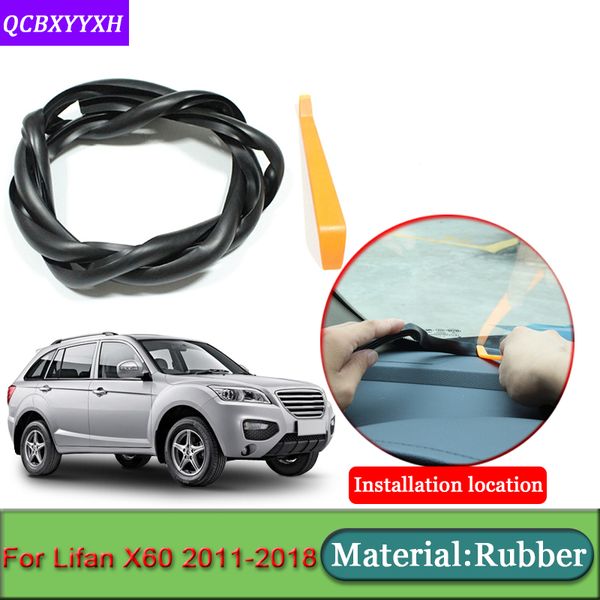 

car-styling fit for lifan x60 2011-2018 anti-noise soundproof dustproof car dashboard windshield sealing strips auto accessories