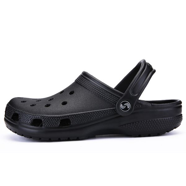 

big size 39-46 croc men black garden casual aqua clogs male band sandals summer slides beach swimming shoes