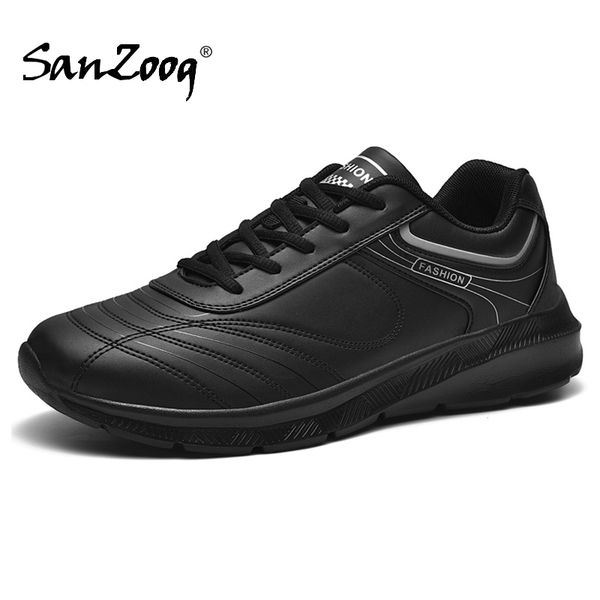 

autumn winter men's casual leather sneakers men shoes zapatos de hombre casuales cuero chaussure homme cuir fashion man shoe fur, Black