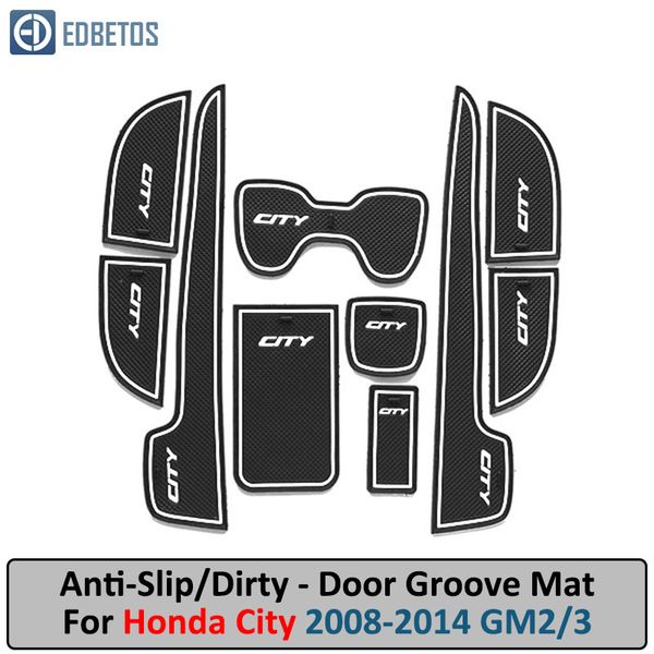 

anti-slip mat for city gm2 gm3 mk5 2008 2009 2010 2011 2012 2013 2014 gate slot anti-dirty door groove mat car