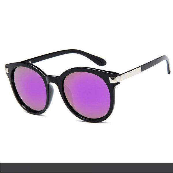 

new retro classic multicolor round square sunglasses male female metal frame mercury reflective sunglasses men's brand sunglasses send, White;black