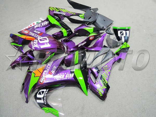 

new abs motorcycle bike fairings kits fit for kawasaki ninja zx10r 2008 2009 2010 zx-10r 08 09 10 fairing bodywork custom purple green