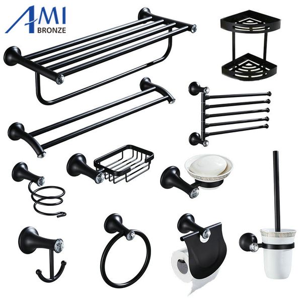 

b701 series black paint stainless steel bathroom hardware towel rack towel bar paper holder soap dish brush holder robe hook