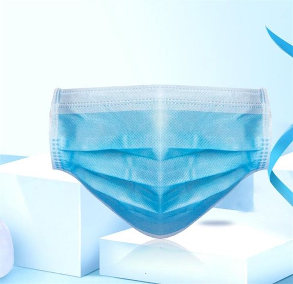 

dhl ship 50 1pcs set in stock hood mask blue woven face3 layers earloop dust face masks for gift aayx
