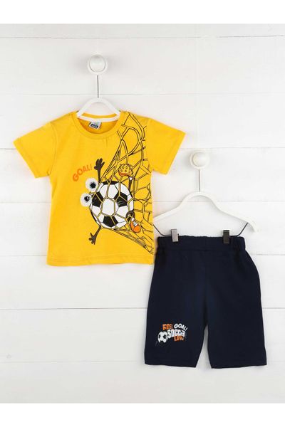 

yellow summer male child 2 li suit, White