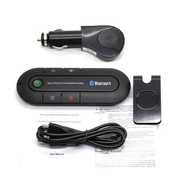 

2016 wireless bluetooth slim magnetic handsspeaker phone visor clip car bluetooth handskit manos libres car