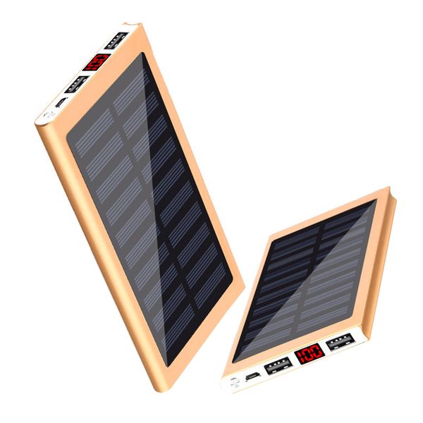 Compre Solar Charger Powerbank Telefone Carregador De Bateria De ...