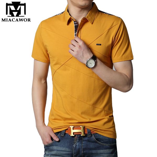 

Plus Size 5xl Solid Polo Shirt Summer Short -Sleeve Shirt Fashion Plaid Shirts Cotton Camisa Polo Masculina Mt436