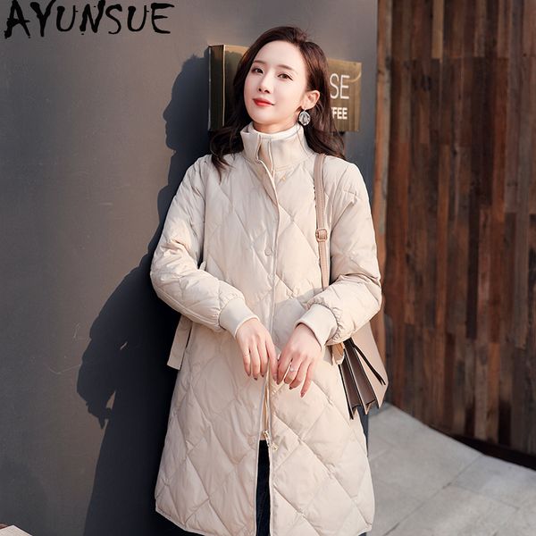 

2019 women's down jacket korean winter coat white duck down jacket women long ultra light jackets and coats 0006 kj2799, Black